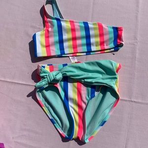 Justice 2 piece swimsuit. Like new!